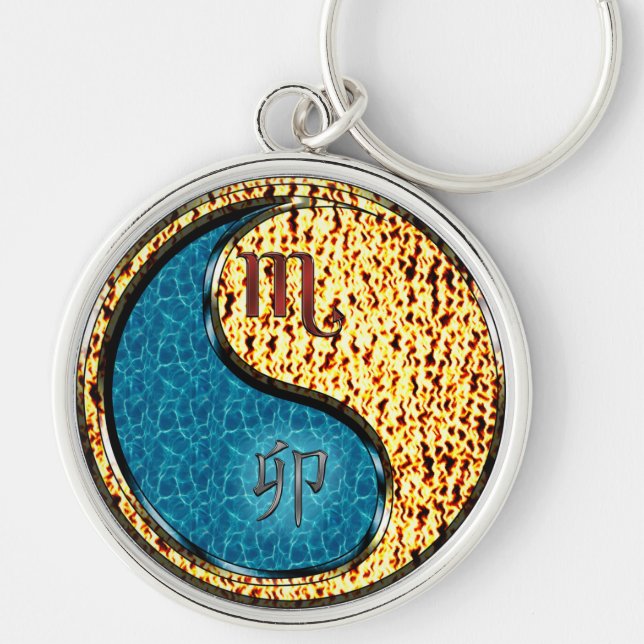 Scorpio & Fire Rabbit Key Ring (Front)