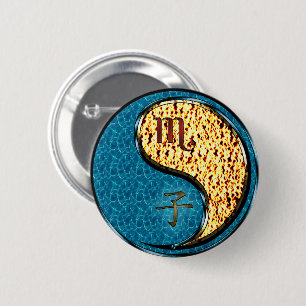 Scorpio & Fire Rat 6 Cm Round Badge