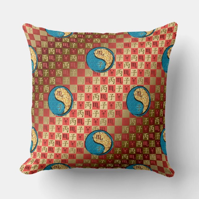 Scorpio & Fire Rat Cushion (Front)