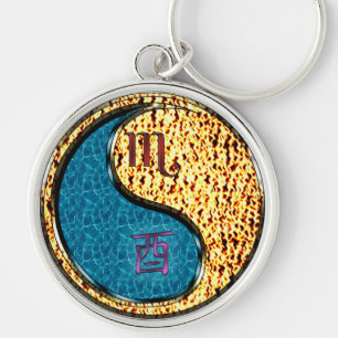 Scorpio & Fire Rooster Key Ring