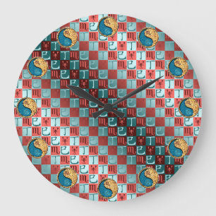 Scorpio & Fire Snake Large Clock