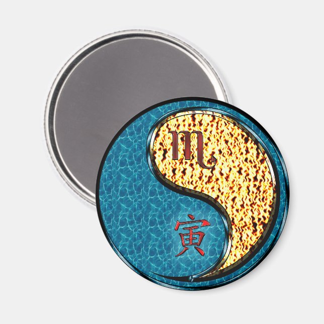 Scorpio & Fire Tiger Magnet (Front/Back)
