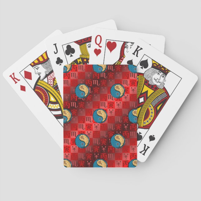 Scorpio & Fire Tiger Playing Cards (Back)