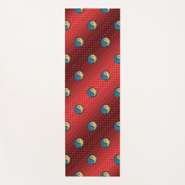 Scorpio & Fire Tiger Yoga Mat (Front)