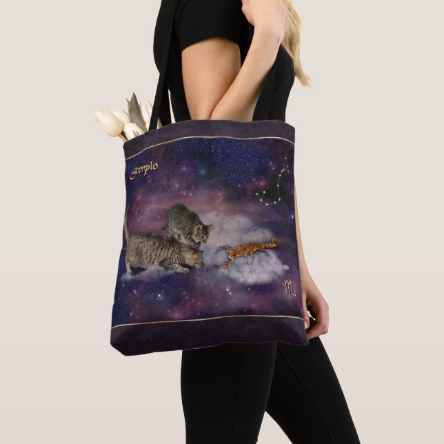 Scorpio for Cat Lovers Tote Bag (Close Up)
