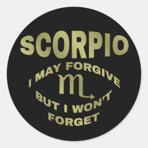 Scorpio Forgive Won't Forget Stickers