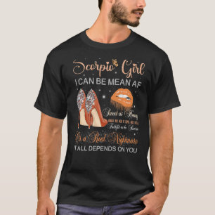 Scorpio Girl Birthday High Heels Dripping Lips Zod T-Shirt