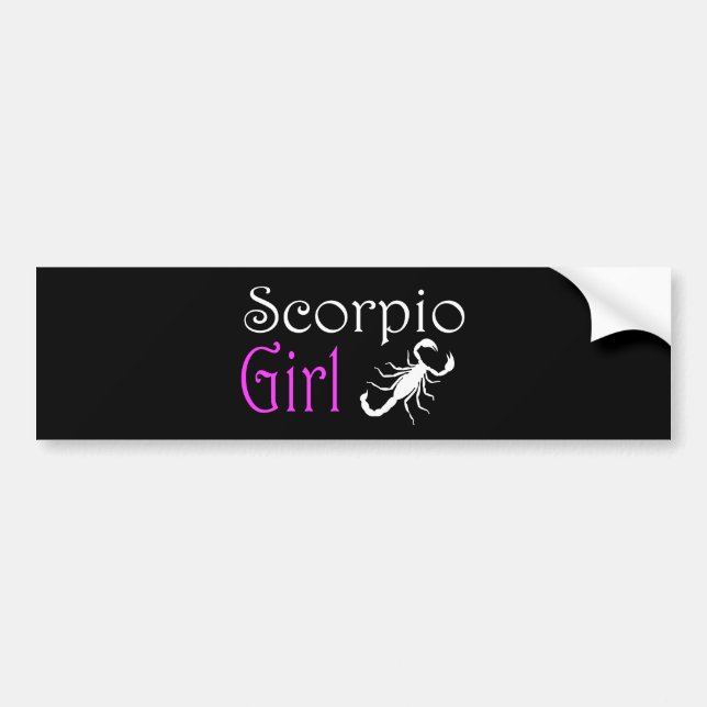 Scorpio girl bumper sticker (Front)