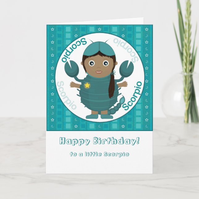 Scorpio Girl - Happy Birthday Card (Front)