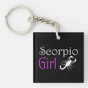 Scorpio girl key ring