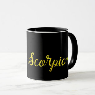 Scorpio Gold Lettering Mug