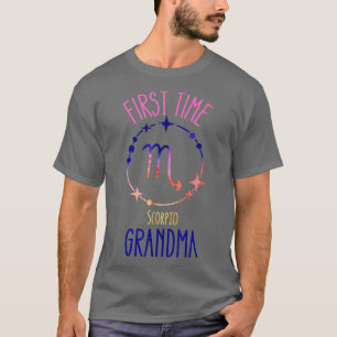 Scorpio Grandma Zodiac Symbol 1st Time Grandma Ann T-Shirt