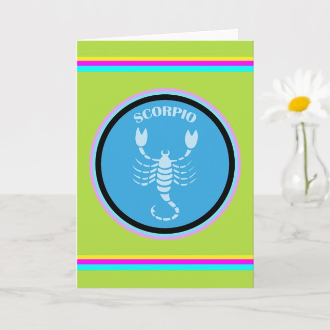 Scorpio Greeting Card (Small Plant)