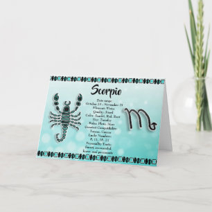 Scorpio Happy Birthday Card
