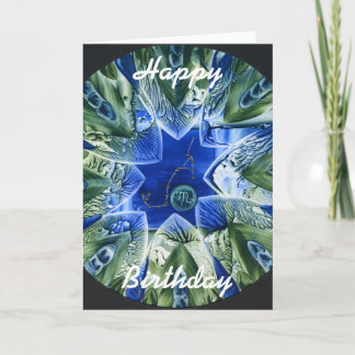 Scorpio, Happy, Birthday Card