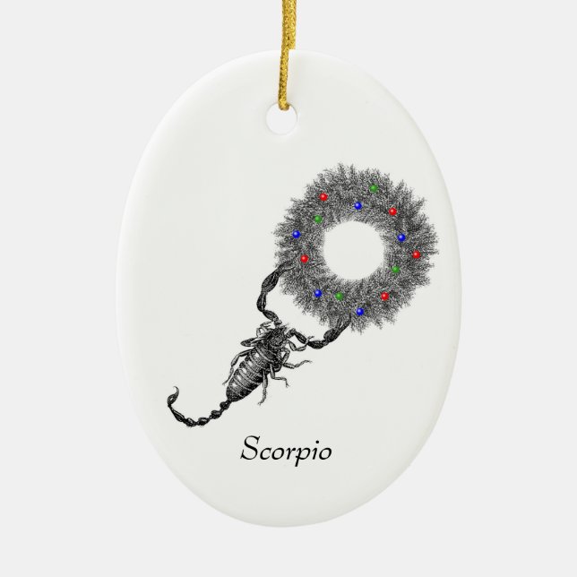 Scorpio Holiday Ornament (Front)