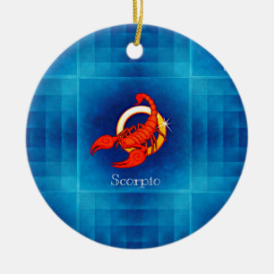 scorpio horoscope ceramic tree decoration