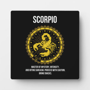 Scorpio - Horoscope, Funny Zodiac Sign Humour Plaque