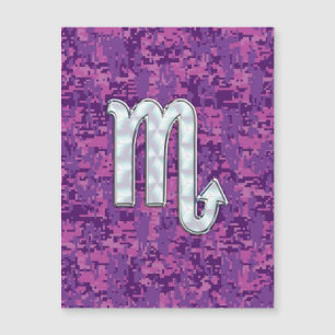 Scorpio Horoscope Sign on Pink Digital Camo