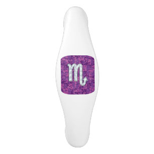 Scorpio Horoscope Sign on Pink Digital Camo Ceramic Cabinet Pull
