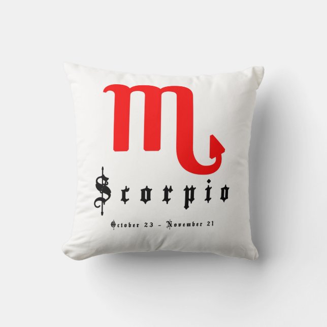 Scorpio, Horoscope, zodiac, astrology Cushion (Front)