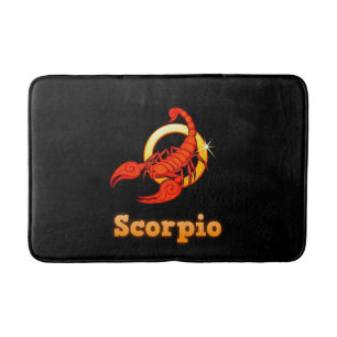 Scorpio illustration bath mat