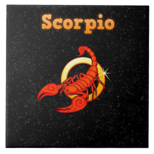 Scorpio illustration tile