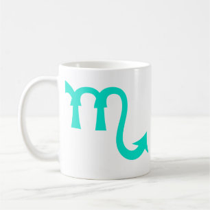 Scorpio in Teal Blue Coffee Mug