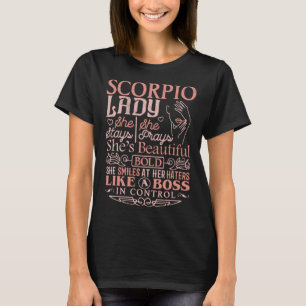 Scorpio Lady Astrology Zodiac Sign Scorpio Woman T-Shirt