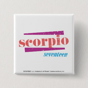 Scorpio LtPink 15 Cm Square Badge