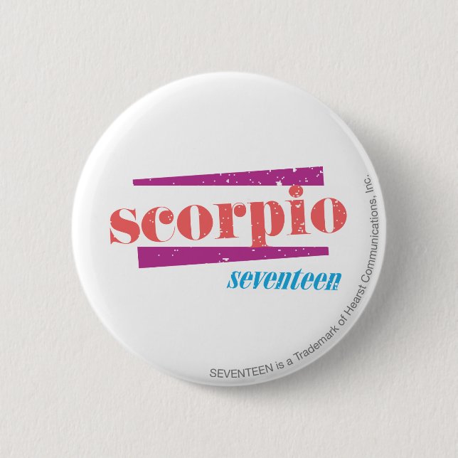 Scorpio LtPink 6 Cm Round Badge (Front)
