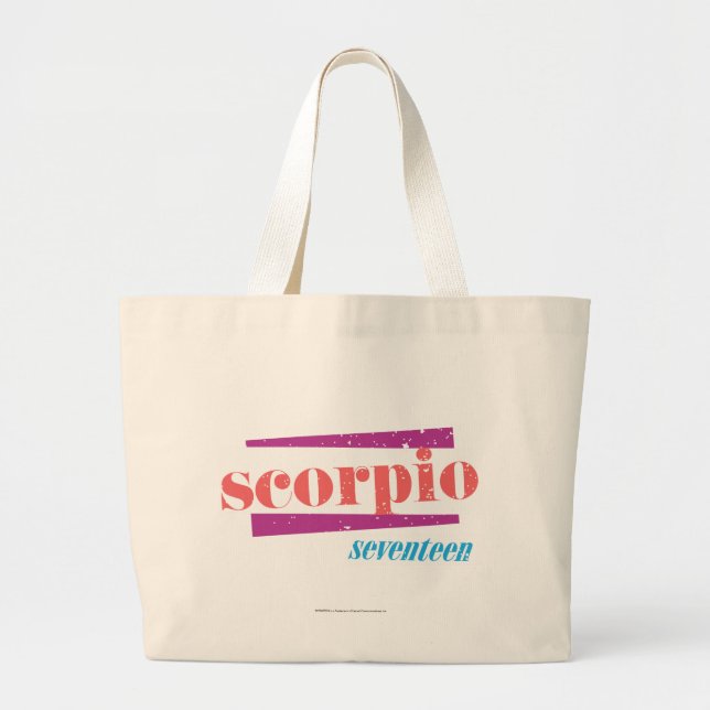 Scorpio LtPink Large Tote Bag (Front)