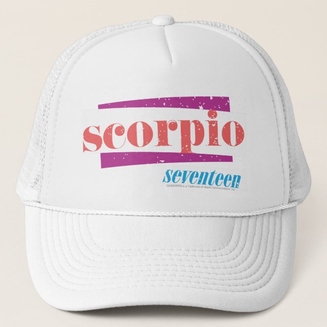 Scorpio LtPink Trucker Hat (Front)