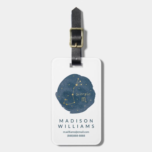 Scorpio Luggage Tag (Front Vertical)