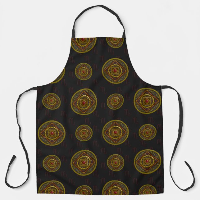 Scorpio Mandala All-Over Print Apron (Front)