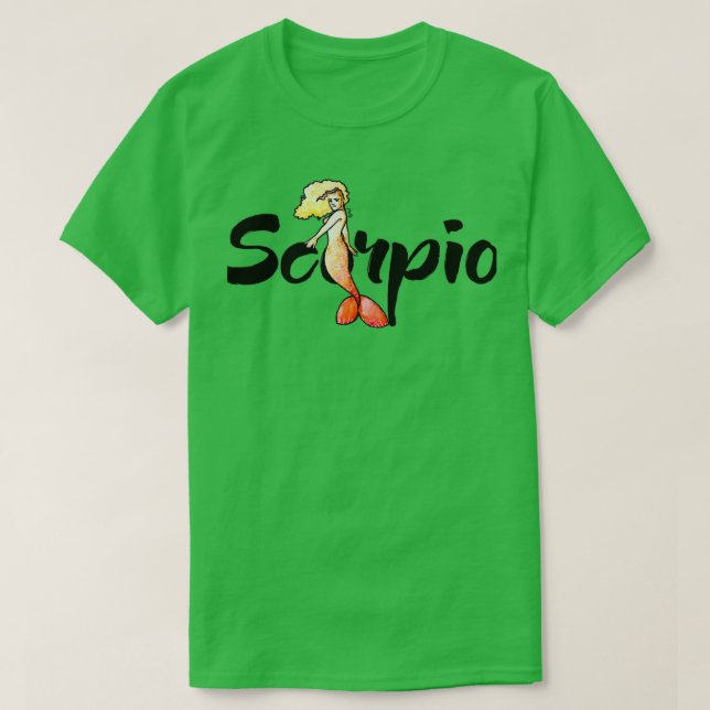 Scorpio Mermaid T-Shirt (Design Front)