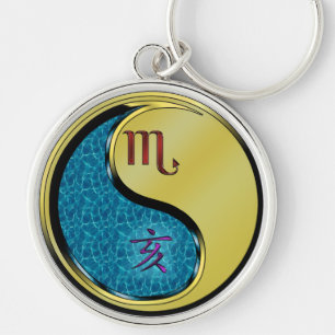 Scorpio & Metal Boar Key Ring
