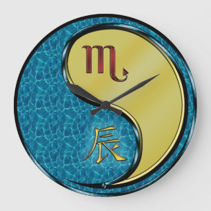 Scorpio & Metal Dragon Large Clock
