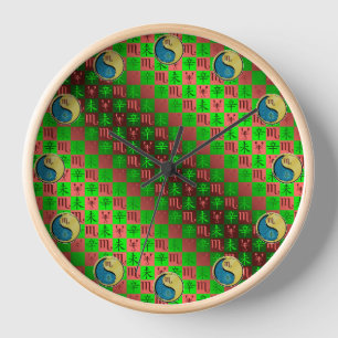 Scorpio & Metal Goat Clock