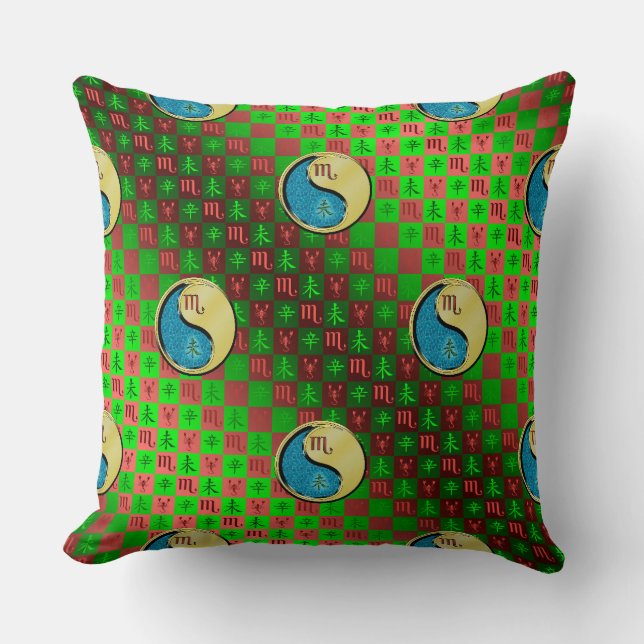 Scorpio & Metal Goat Cushion (Front)