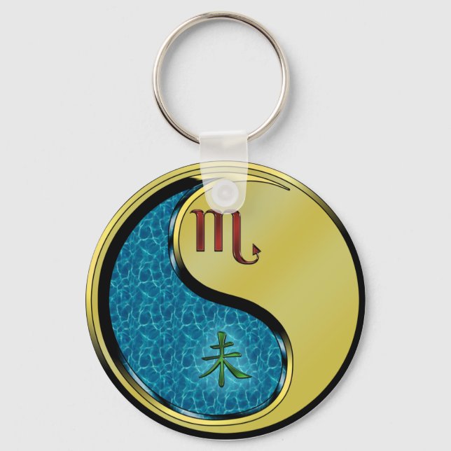 Scorpio & Metal Goat Key Ring (Front)