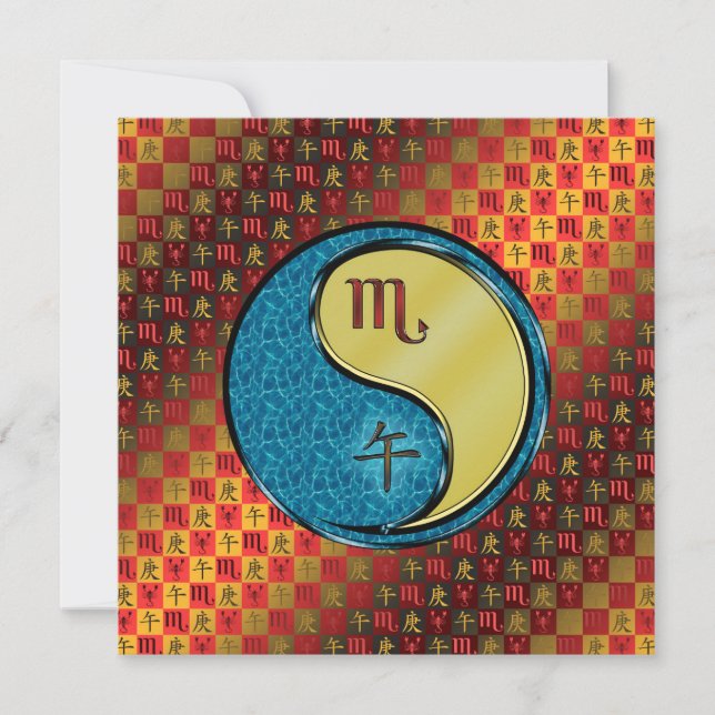 Scorpio & Metal Horse Card (Front)