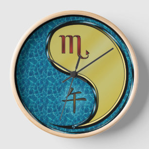 Scorpio & Metal Horse Clock