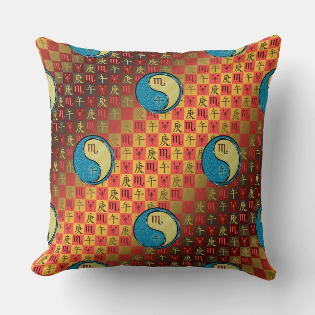 Scorpio & Metal Horse Cushion (Front)