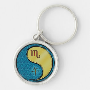 Scorpio & Metal Horse Key Ring