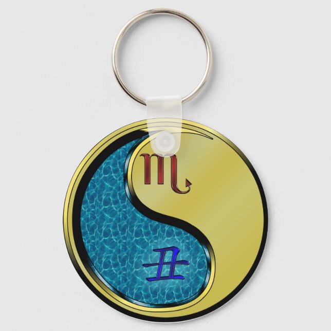 Scorpio & Metal Ox Keychain (Front)