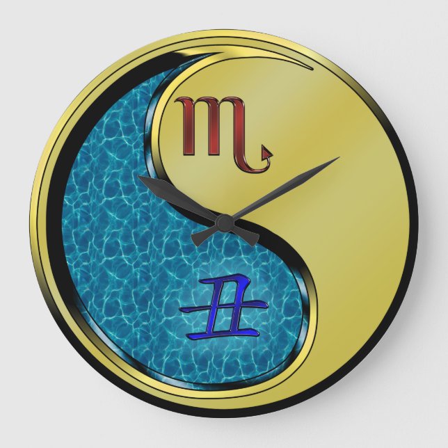 Scorpio & Metal Ox Keychain Large Clock (Front)