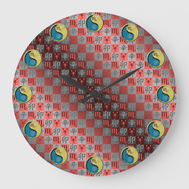 Scorpio & Metal Rabbit Large Clock (Front)