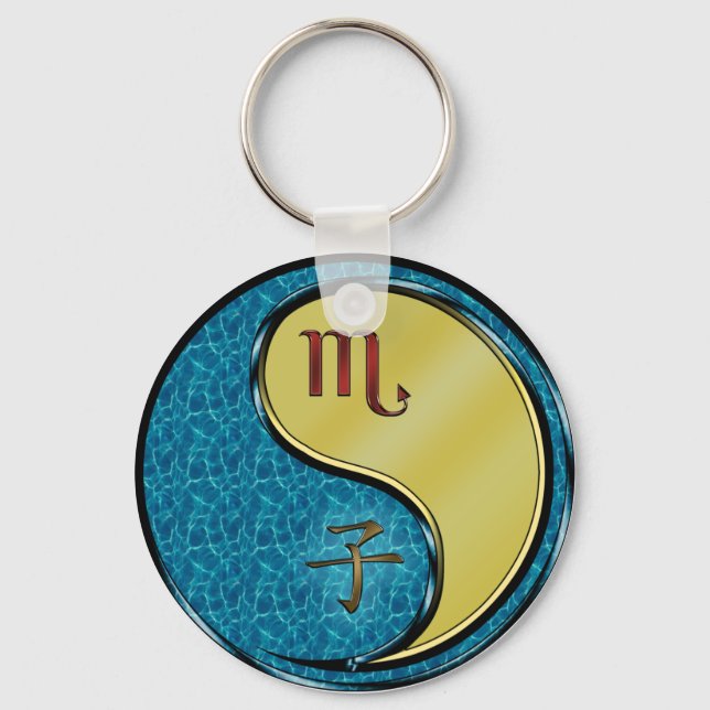 Scorpio & Metal Rat Key Ring (Front)
