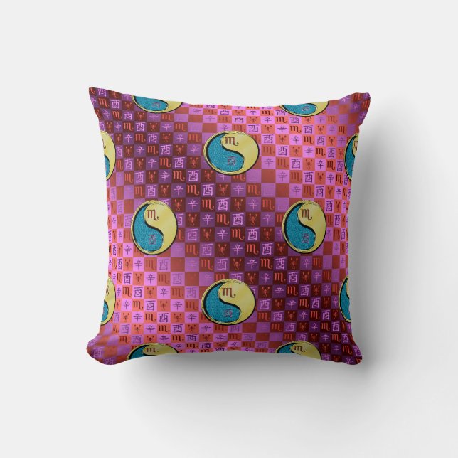 Scorpio & Metal Rooster Cushion (Front)